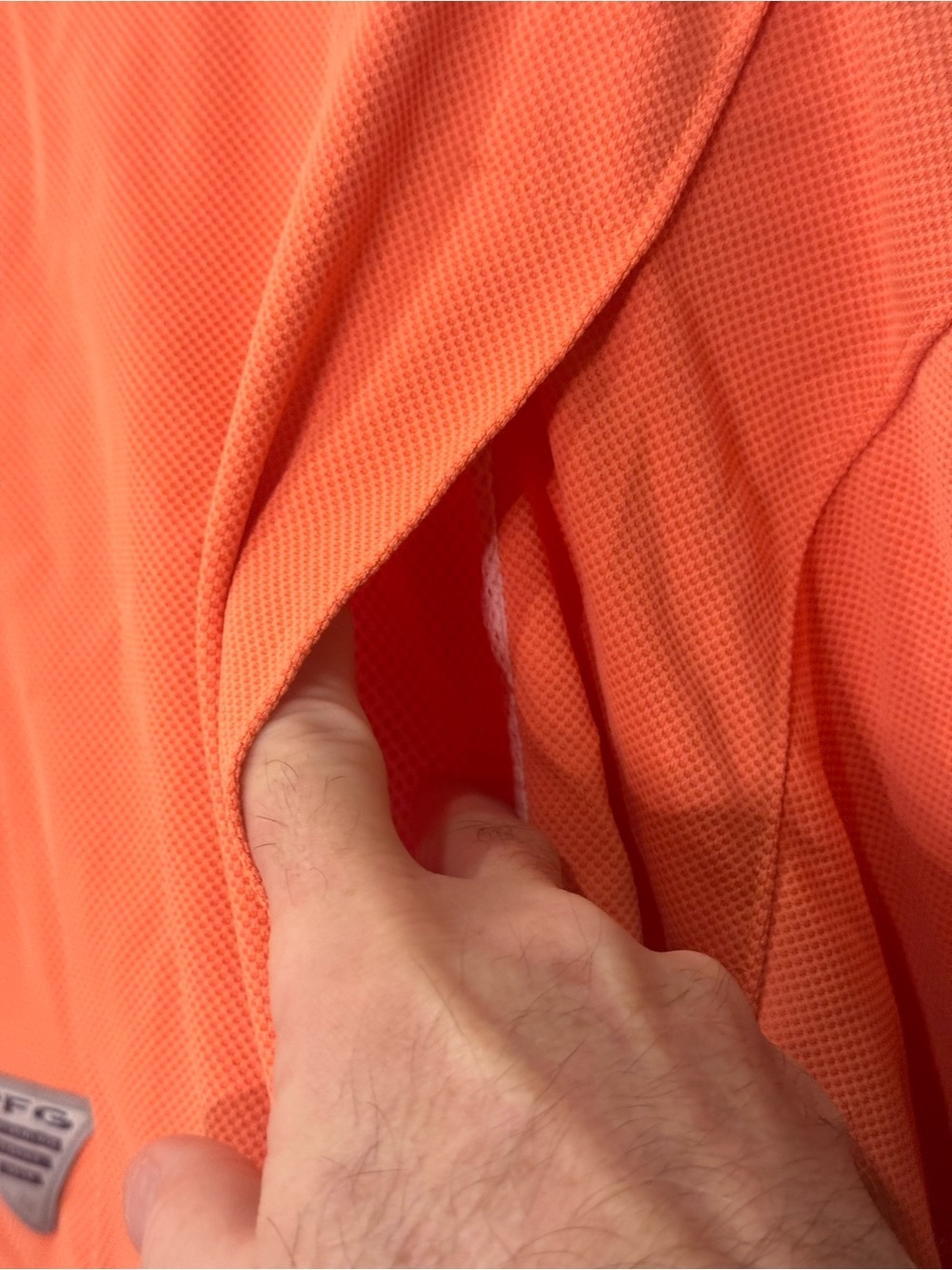 Columbia PFG Men’s Orange Performance Polo Shirt size M - Picture 6 of 7